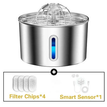 2.2L Stainless Steel Smart Pet Water Fountain