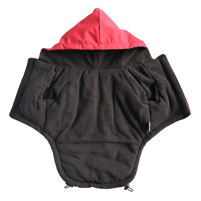 Waterproof Hooded Dog Jacket with Reflective Trim