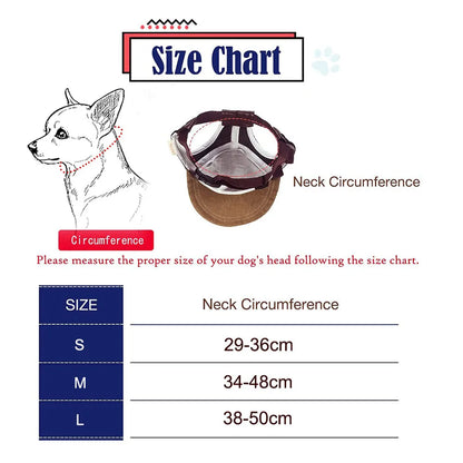 Dog Baseball Cap with Ear Holes - Adjustable Sunscreen Hat for Small and Large Dogs