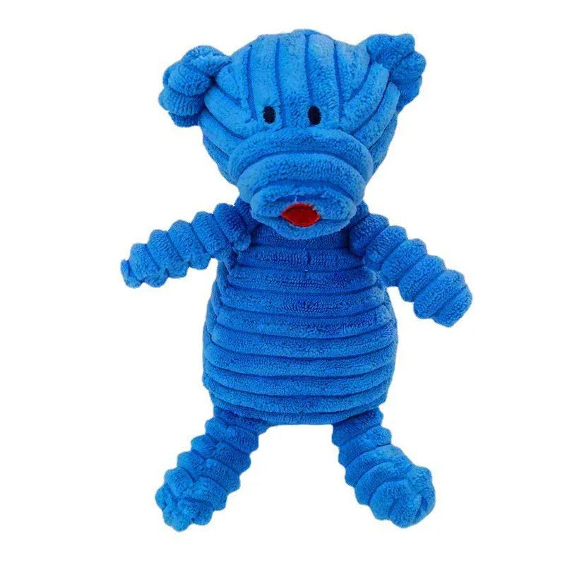 Donkey Shape Squeaky Plush Chew Toy for Dogs and Puppies