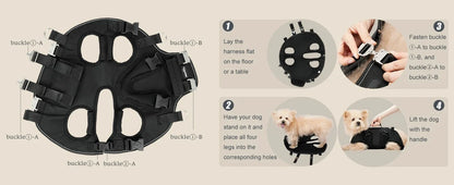 5-in-1 Dog Lift Harness & Sling Carrier with Spine Support