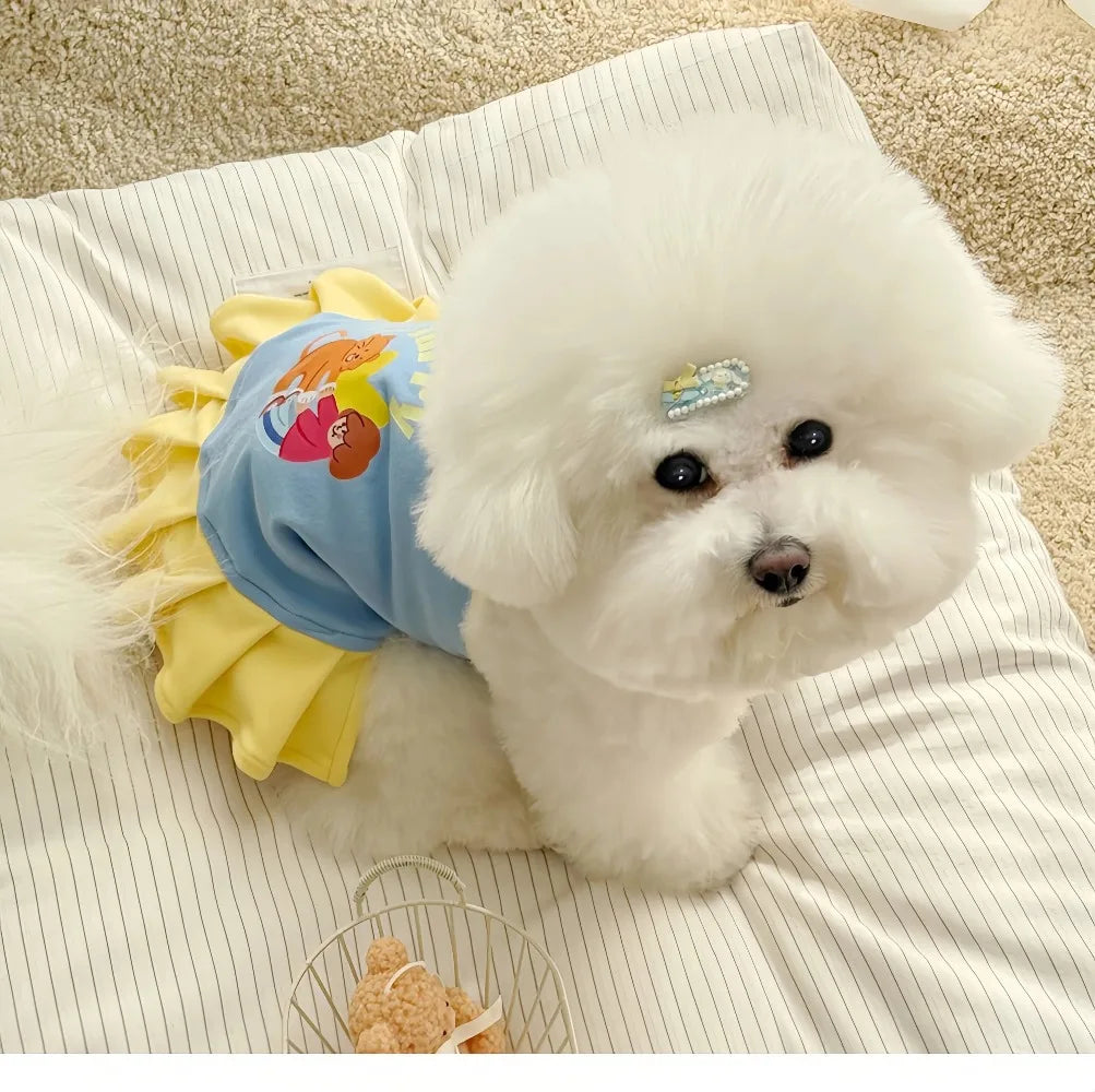 2-in-1 Cooling Slip Dress & Vest for Small Dogs & Cats | Breathable Summer Princess Skirt for Chihuahuas & Puppies