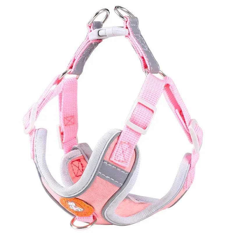 Breathable Reflective Dog Harness - Adjustable for Small Dogs & Puppies