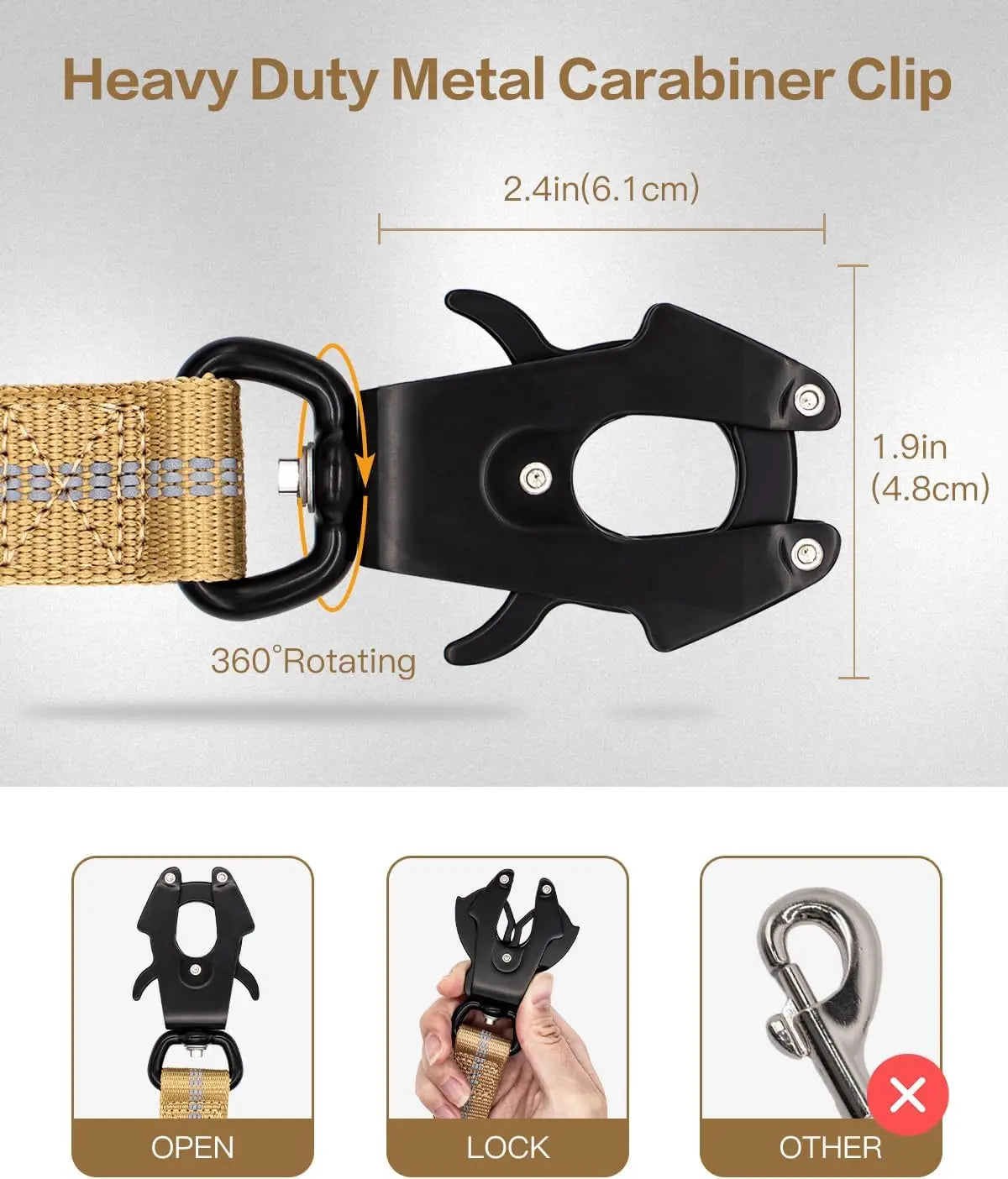 Reflective Shock Absorbing Dog Leash