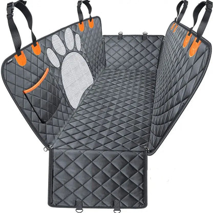 Dog Car Hammock Seat Cover | 100% Waterproof with Mesh Window, Side Zipper & Door Protector