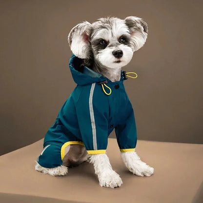 Reflective Waterproof Raincoat Jumpsuit for Small & Medium Dogs