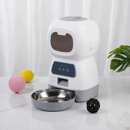 Smart WiFi Pet Feeder and Water Fountain Combo - 3.5L Food + 2L Water