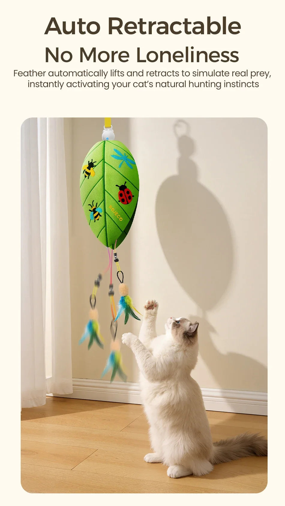 Automatic Hanging Laser & Feather Cat Toy