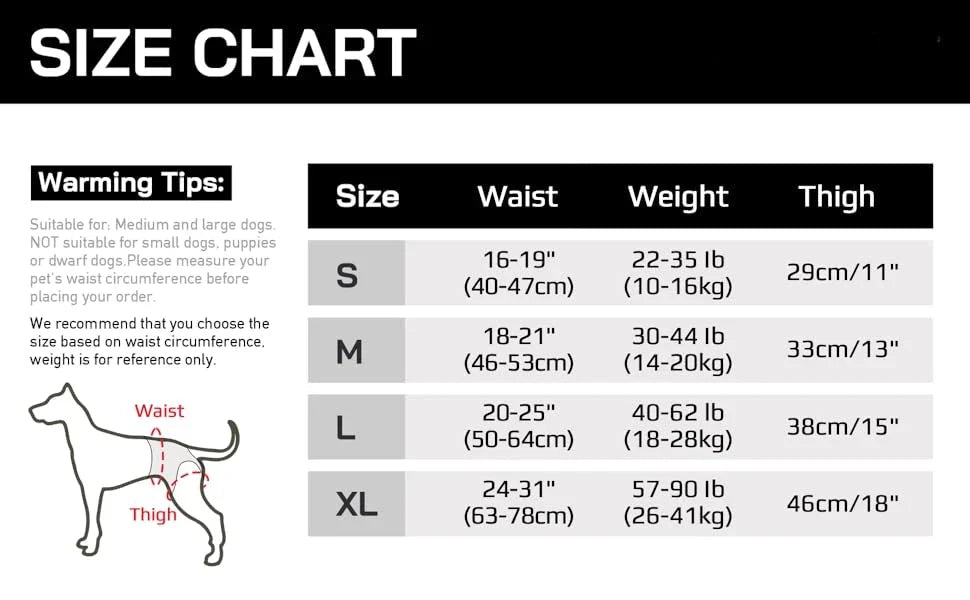 Rear Support Dog Lift Harness for Elderly, Injured & Arthritic Dogs