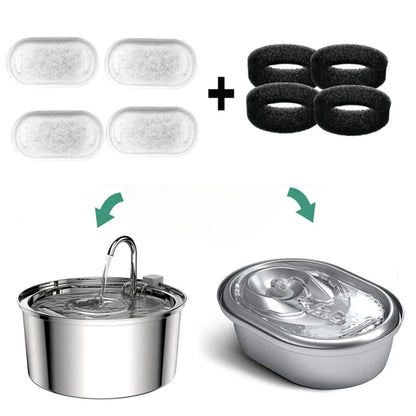 Activated Carbon Replacement Filters for Pet Water Fountains — 8pc