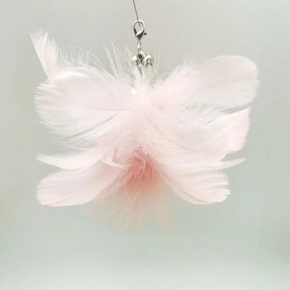 Interactive Bird Feather Wand Cat Toy with Bell - Teaser Stick for Kittens