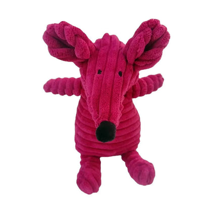 Donkey Shape Squeaky Plush Chew Toy for Dogs and Puppies