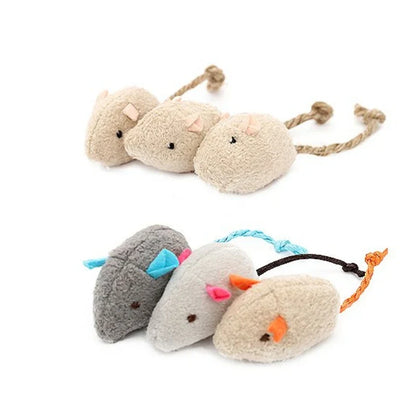 Catnip Mouse Toys with Rattle