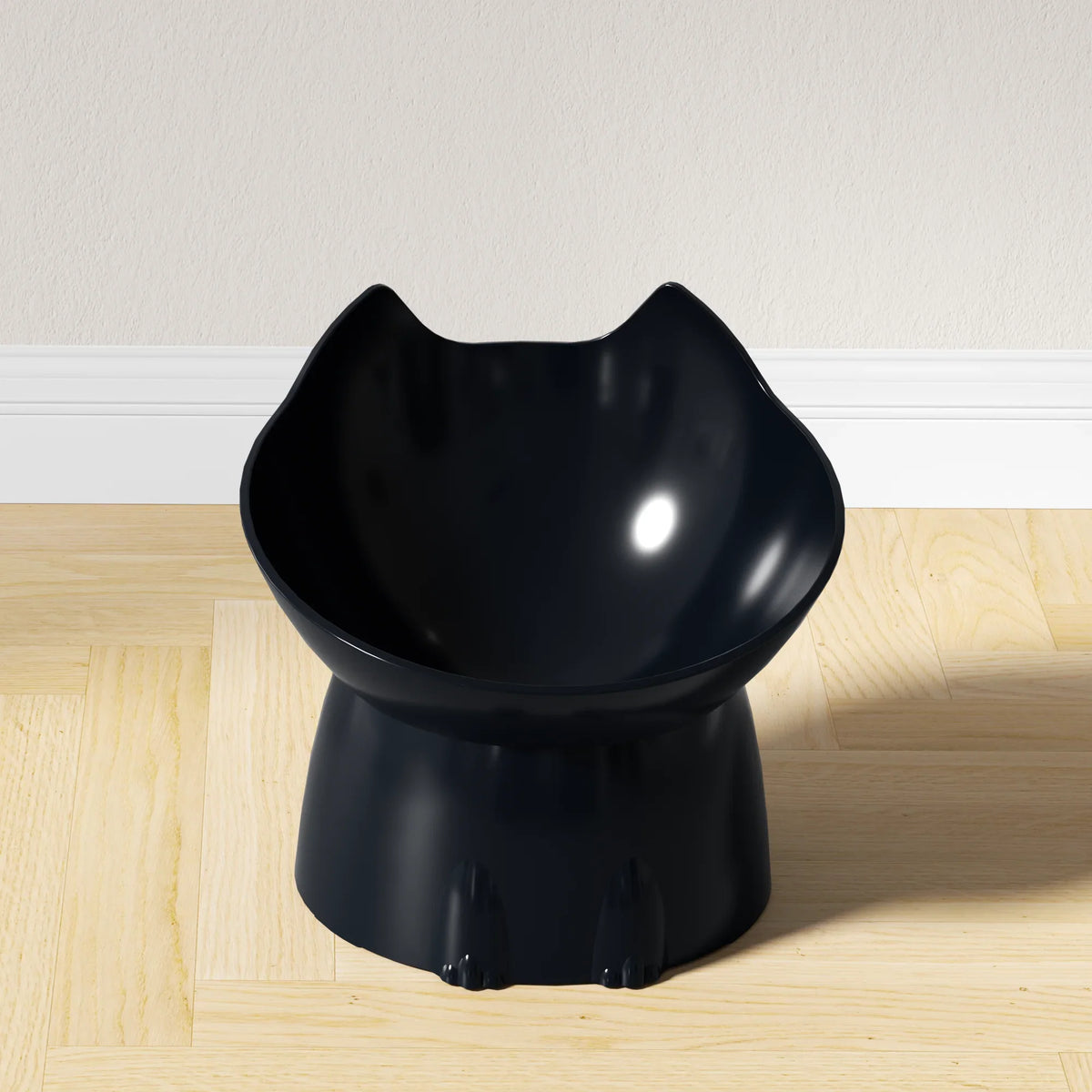 Elevated Cat Bowl - Anti-Tip Raised Feeding Dish with Tilted Design