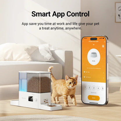 2-in-1 Automatic Pet Feeder & Water Fountain — 8.5L WiFi Smart Dispenser for Cats & Dogs
