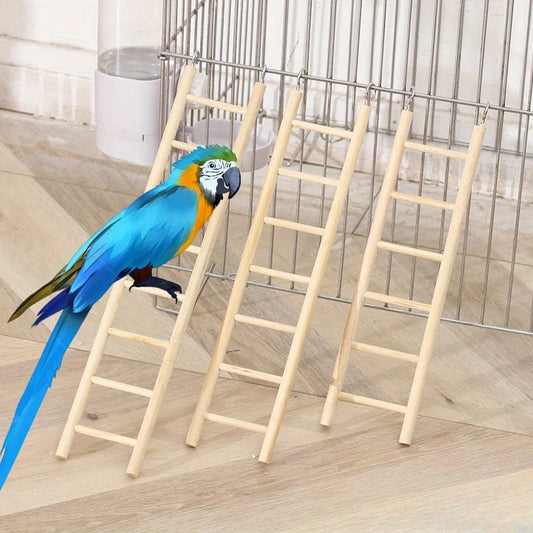 Solid Wood Climbing Ladder for Birds & Small Pets