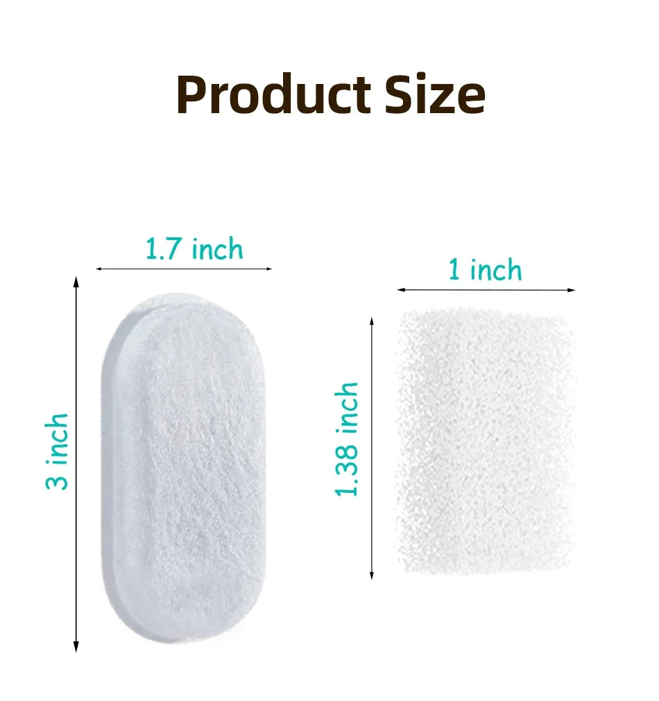 Water Fountain Replacement Filters - 2L Stainless Steel Pet Fountain Purifier