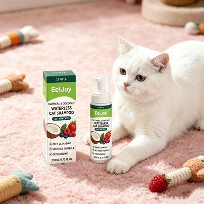 Coconut No-Rinse Dry Shampoo for Cats & Dogs — Sensitive Skin Foam Cleanser with Odour Control