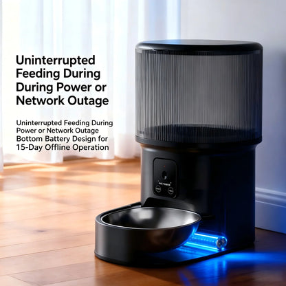 Smart Automatic Pet Feeder with HD Camera & Voice Control — Wi-Fi Remote Timed Food Dispenser