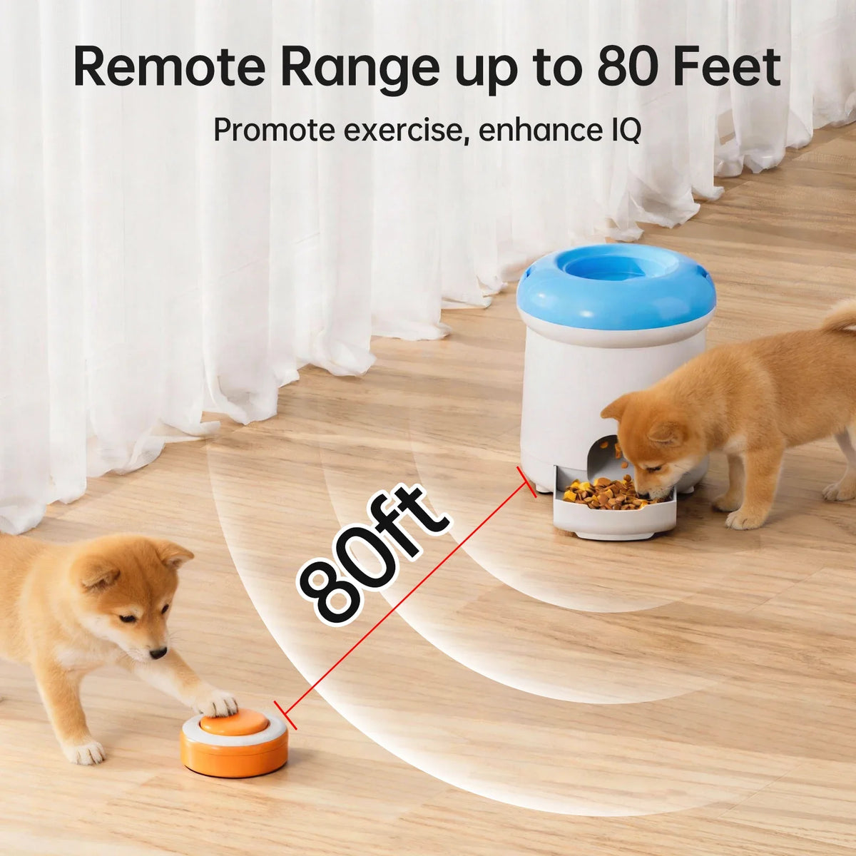 Interactive Training Feeder with Remote Control & Voice Recording for Dogs & Cats