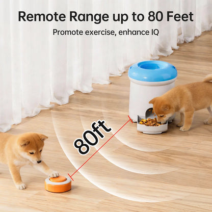 Interactive Training Feeder with Remote Control & Voice Recording for Dogs & Cats