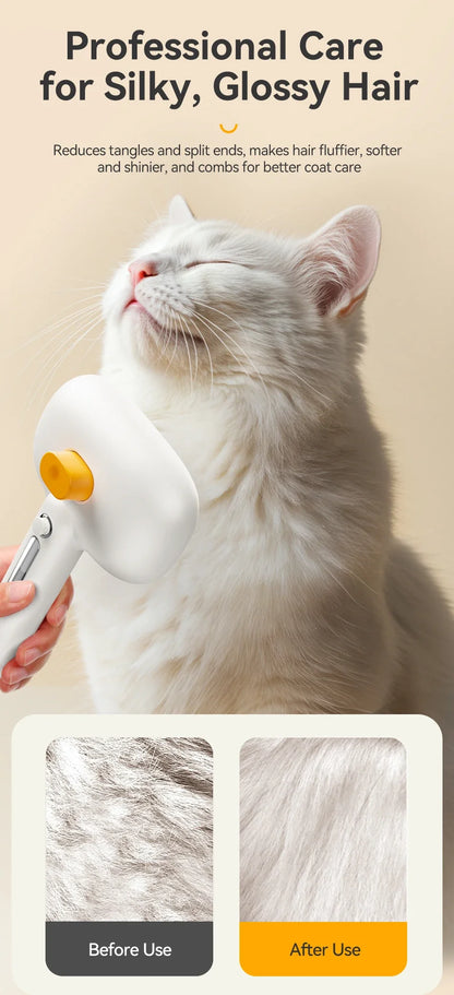 Electric Steam Spray Grooming Brush for Dogs & Cats
