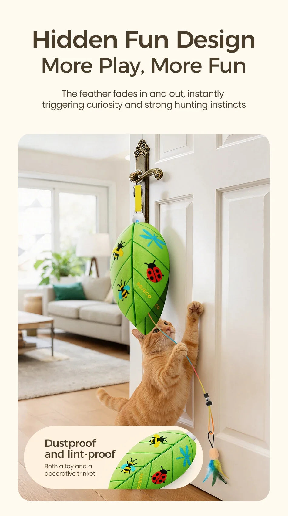 Automatic Hanging Laser & Feather Cat Toy