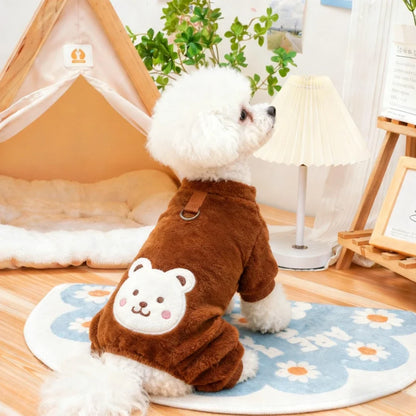 Soft Fleece Jumpsuit with Leash Ring for Small, Medium & Large Dogs & Cats