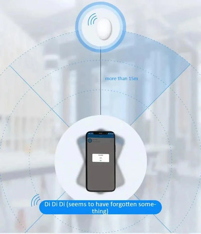 Ultra-Compact 30mm Bluetooth Tracker for Pets, Keys & Bags — Leather Sleeve Option