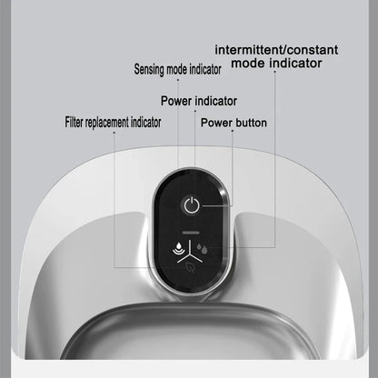 4L Stainless Steel Wireless Pet Water Fountain with Motion Sensor