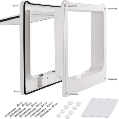 4-Way Cat Door - Magnetic Closure Indoor Pet Door for Cats up to 20lbs