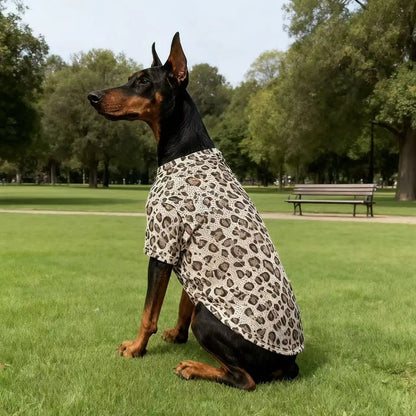 Cartoon Print Dog Cooling Vest Shirt | Soft Summer Top for Medium & Large Dogs