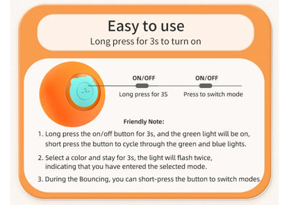 Smart Interactive Cat Ball - Automatic Rolling Electric Pet Toy
