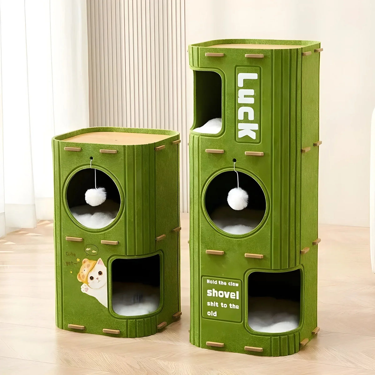 Multi-Layer Cat Tree Tower with Enclosed Sleeping Nest