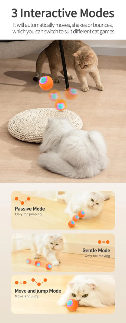 Smart Interactive Cat Ball - Automatic Rolling Electric Pet Toy