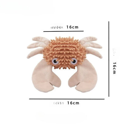 Velvet Sea Creature Plush Dog Toy - Squeaky Chew Toy for Small Dogs