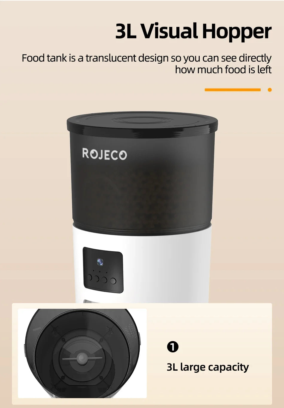 3L Smart Automatic Pet Feeder with HD Camera & WiFi