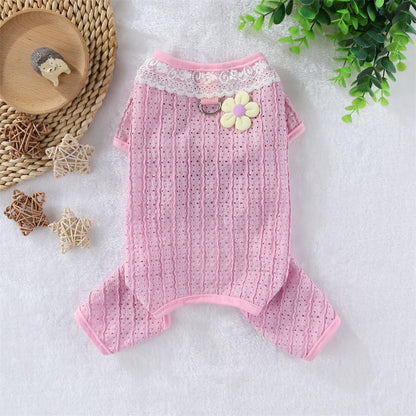 Lace Jumpsuit with D-Ring for Small Dogs & Cats