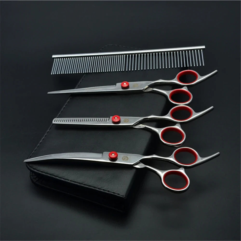 Professional Dog Grooming Scissors Set - 6" & 7" Stainless Steel