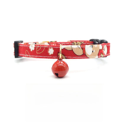 Adjustable Red Cat Collar with Bell