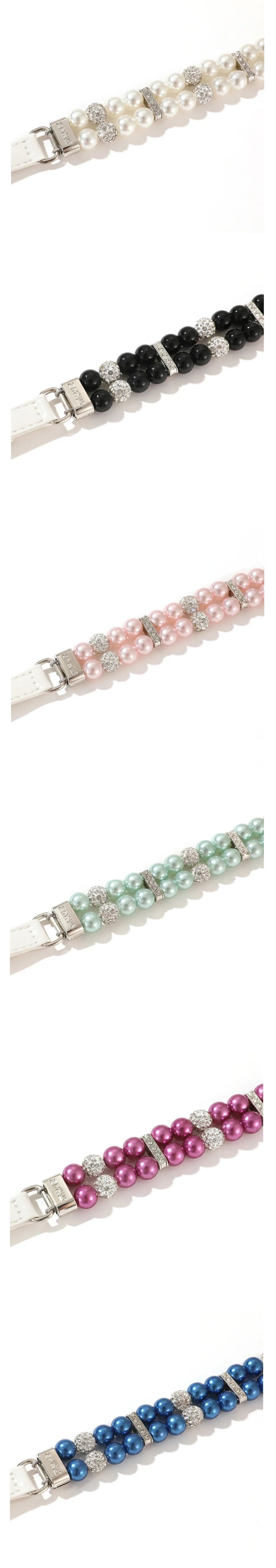 Pearl & Rhinestone Pet Collar for Cats & Dogs