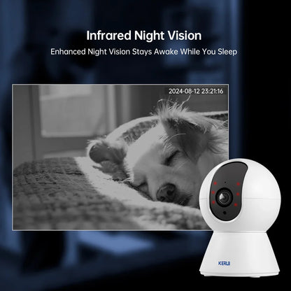AI Auto-Tracking Pet Camera with 355° Pan-Tilt & Night Vision — 5MP or 8MP