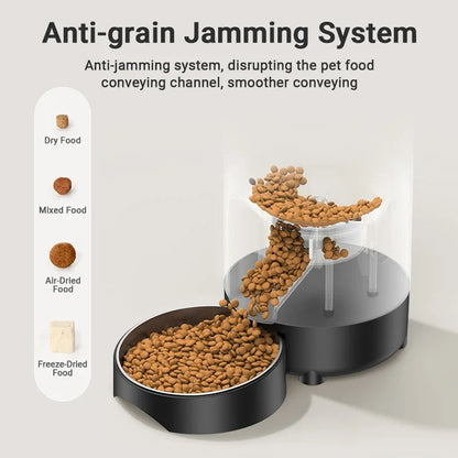 Smart Automatic Pet Feeder 2L - Wi-Fi App Control Food Dispenser for Cats & Dogs