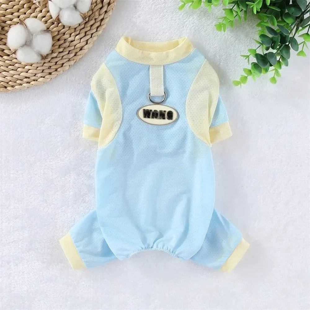 Ice Silk Cooling Jumpsuit for Small Dogs