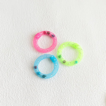 Donut-Shaped Spring Toy with Bell for Cats