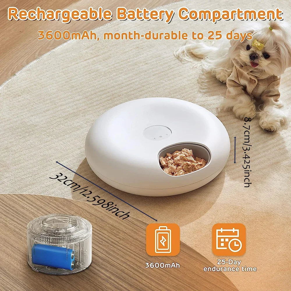 WiFi Automatic Pet Feeder for Wet, Dry & Frozen Food — Ice Pack Cooling, Portion Control for Cats & Dogs