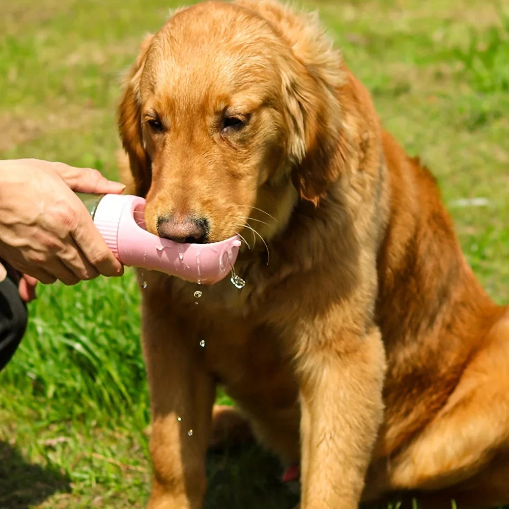 Portable Dog Water Bottle & Bowl - 2-in-1 Travel Hydration Dispenser