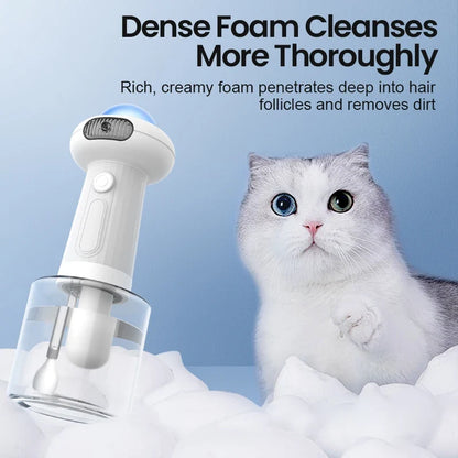 Automatic Pet Foam Machine - Wireless Waterproof Shampoo Dispenser for Dogs & Cats