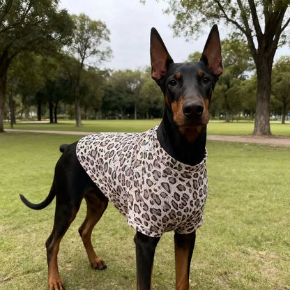 Cartoon Print Dog Cooling Vest Shirt | Soft Summer Top for Medium & Large Dogs