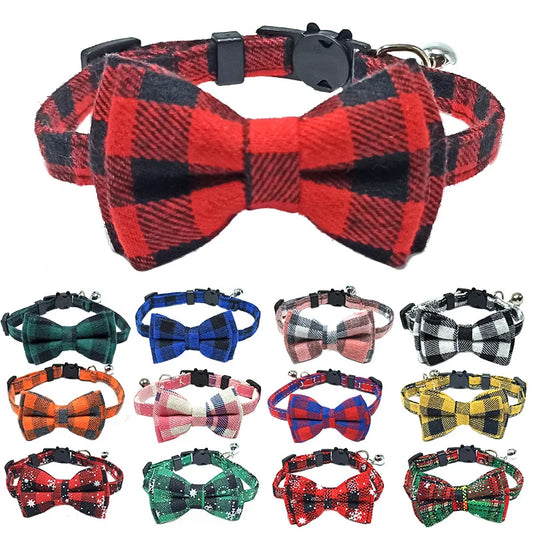 Breakaway Cat Collar with Bow Tie and Bell